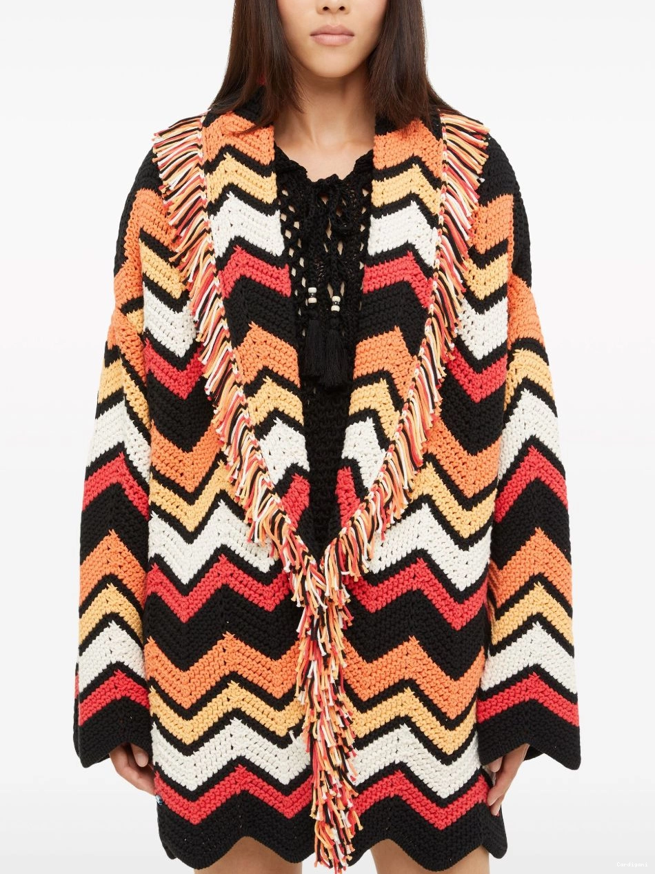 Cheap Women knit cardigan Alanui chevron Kaleidoscopic 0325